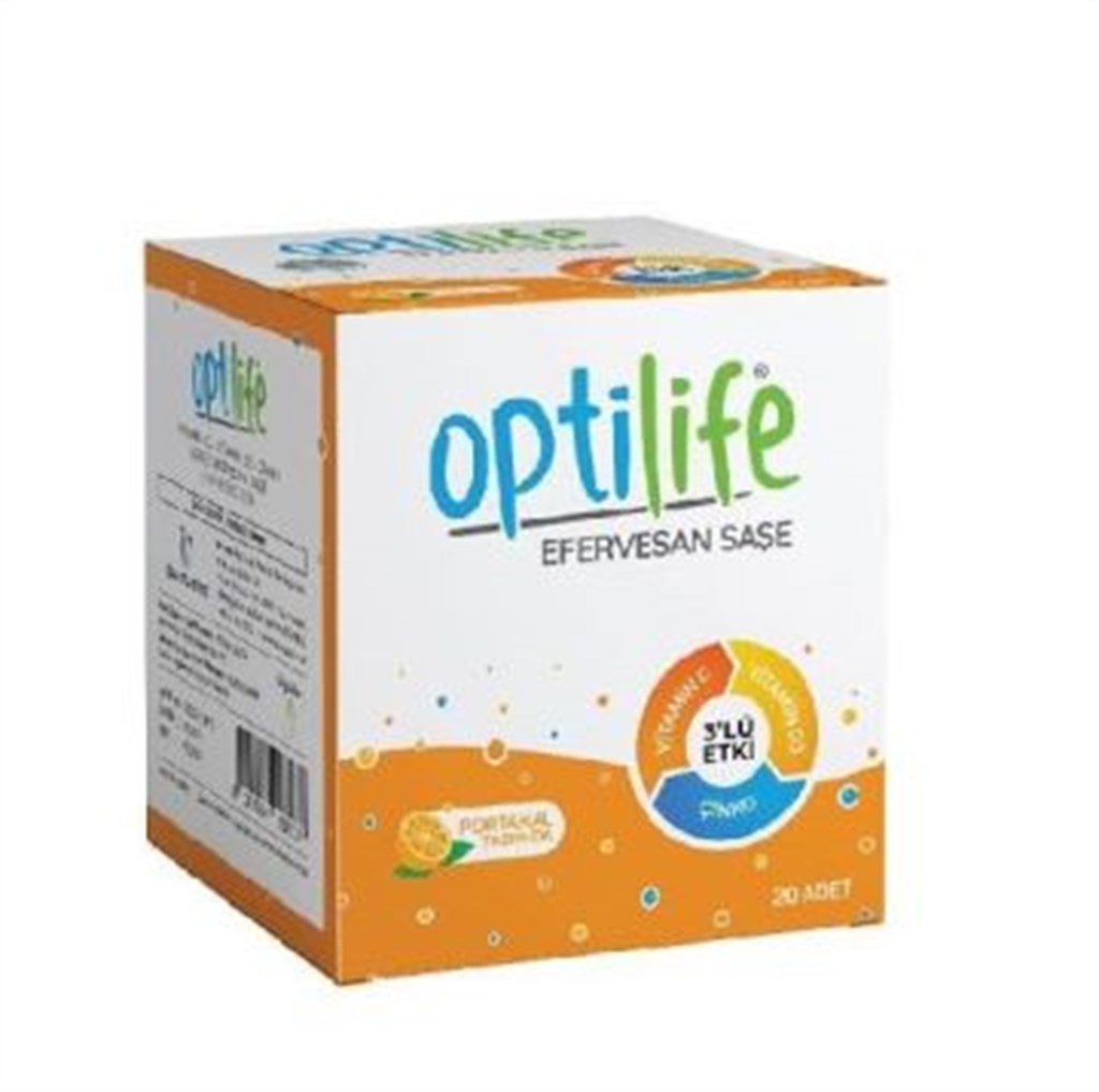Optilife Vit-c,Vit-D3 ve Çinko İçeren 20 Saşe