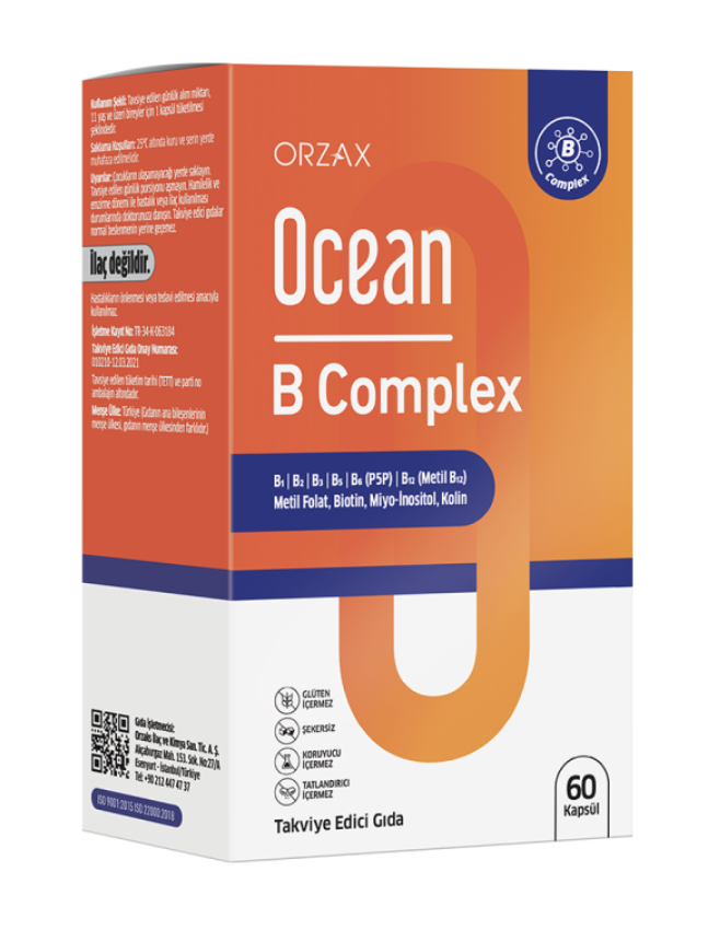 Orzax Ocean B Complex 60 Kapsül