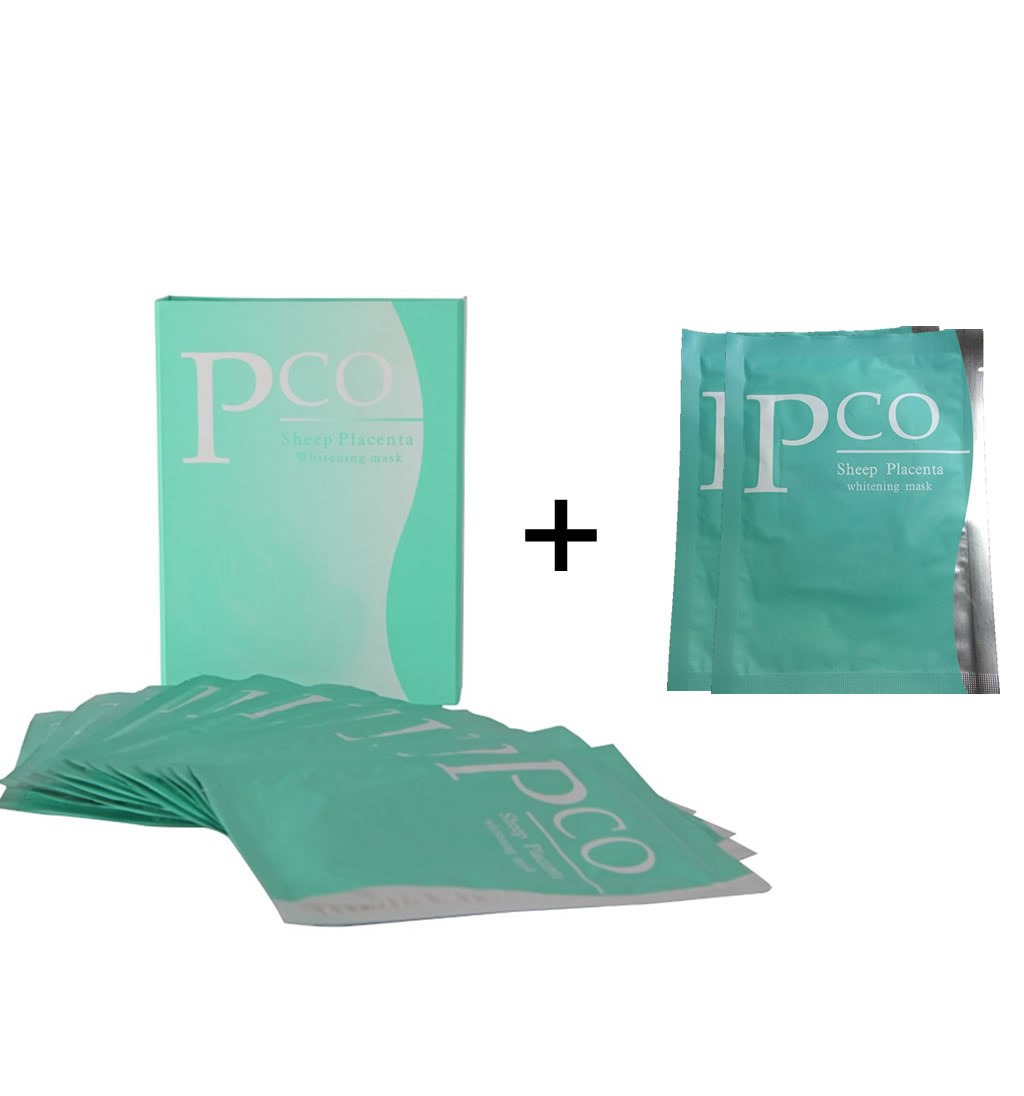 PCO SHEEP PLACENTA WHİTENİNG MASK YÜZ MASKESİ 12 ADET + 2 ADET HEDİYE