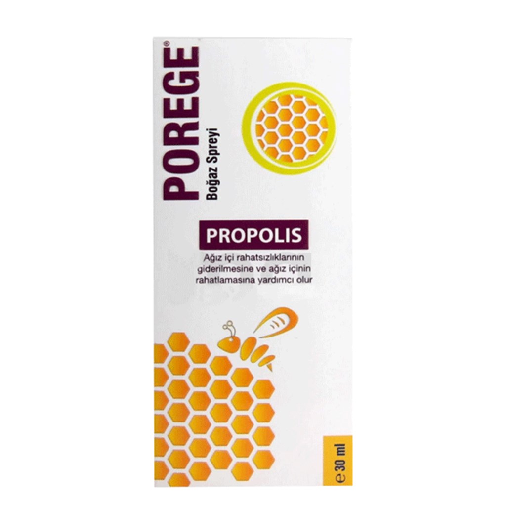 Porege Propolis Ve Kara Mürver Ekstreli Boğaz Spreyi 30 ml