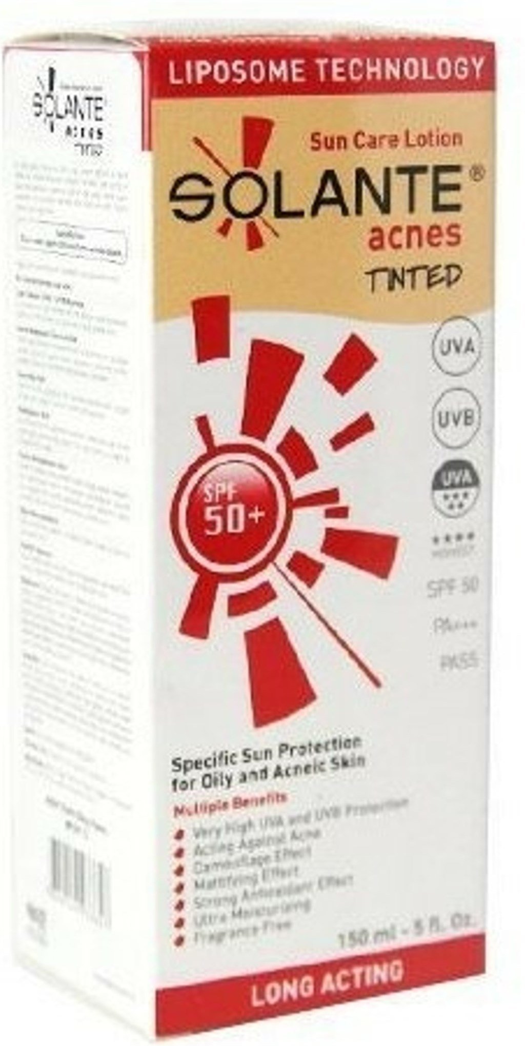 SOLANTE ACNES TINTED SPF 50+ GÜNEŞ KORUYUCU LOSYON 150 ML