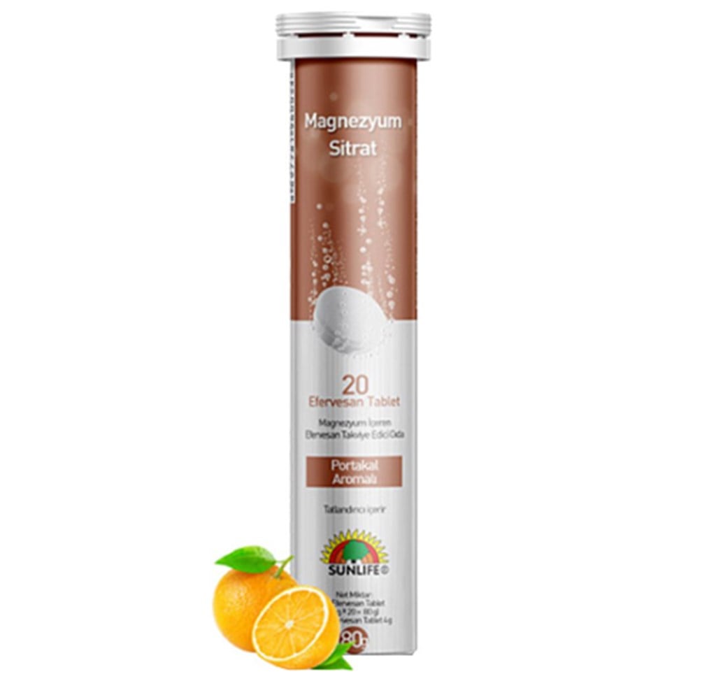 Sunlife Magnezyum Citrate 20 Efervesan Tablet