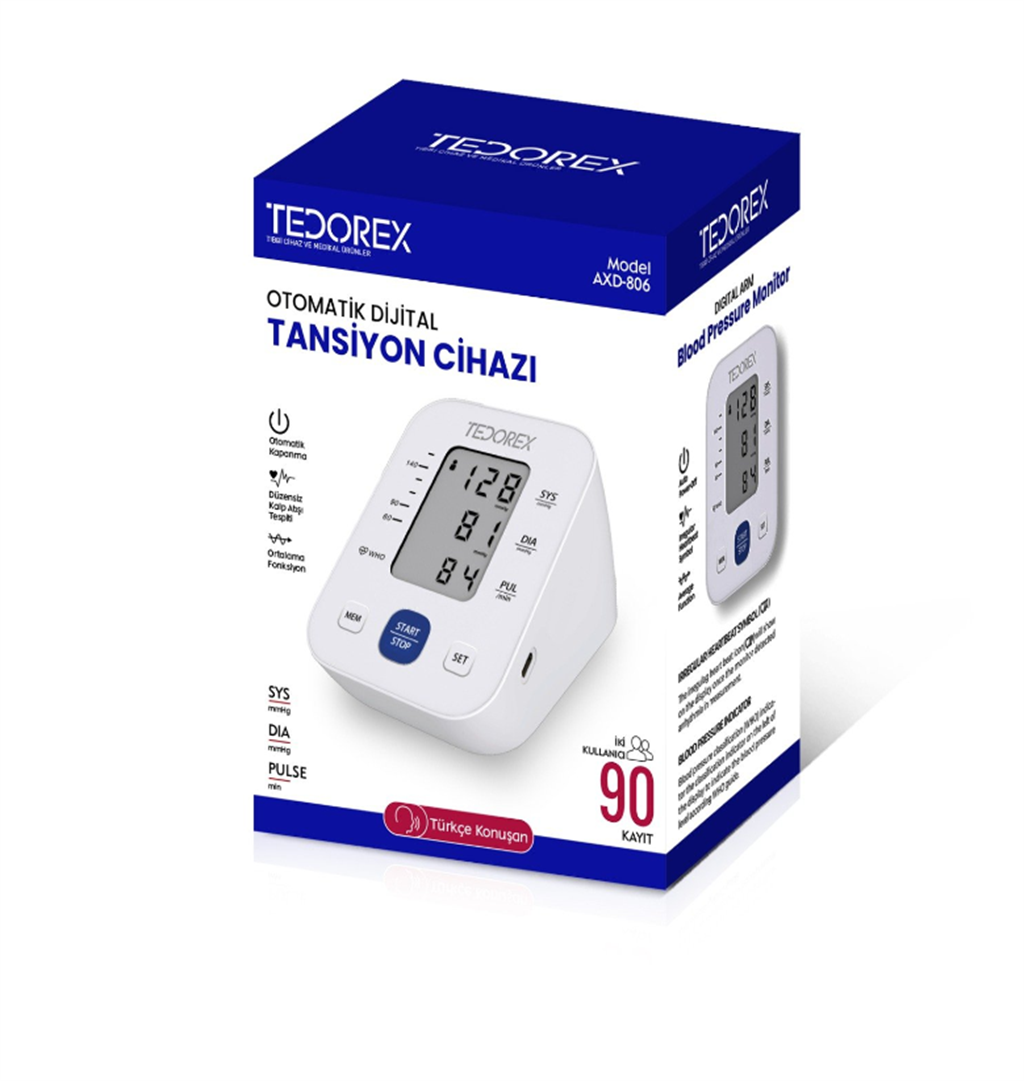 Tedorex Otomatik Dijital Tansiyon Cihazı Model:AXD-806