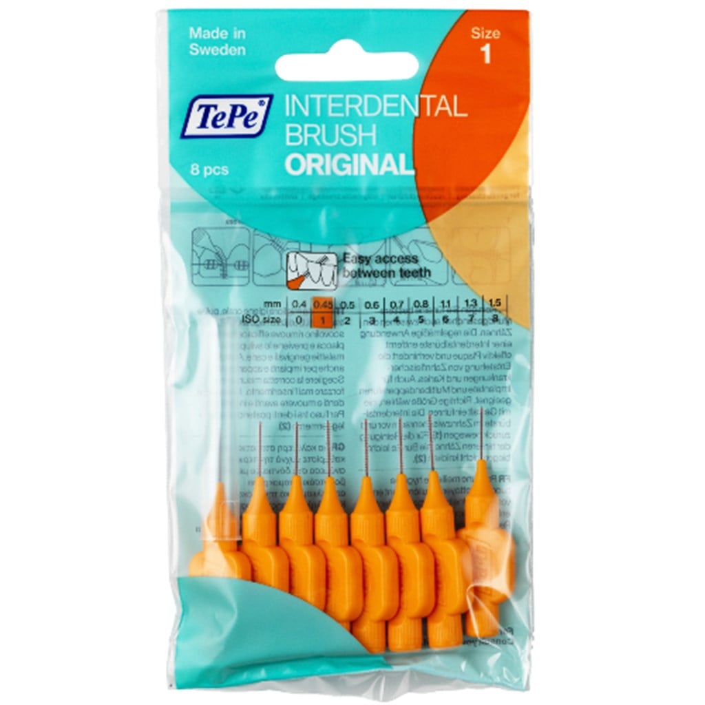 Tepe Diş Arası Fırçası 0.45 mm Turuncu 8'li
