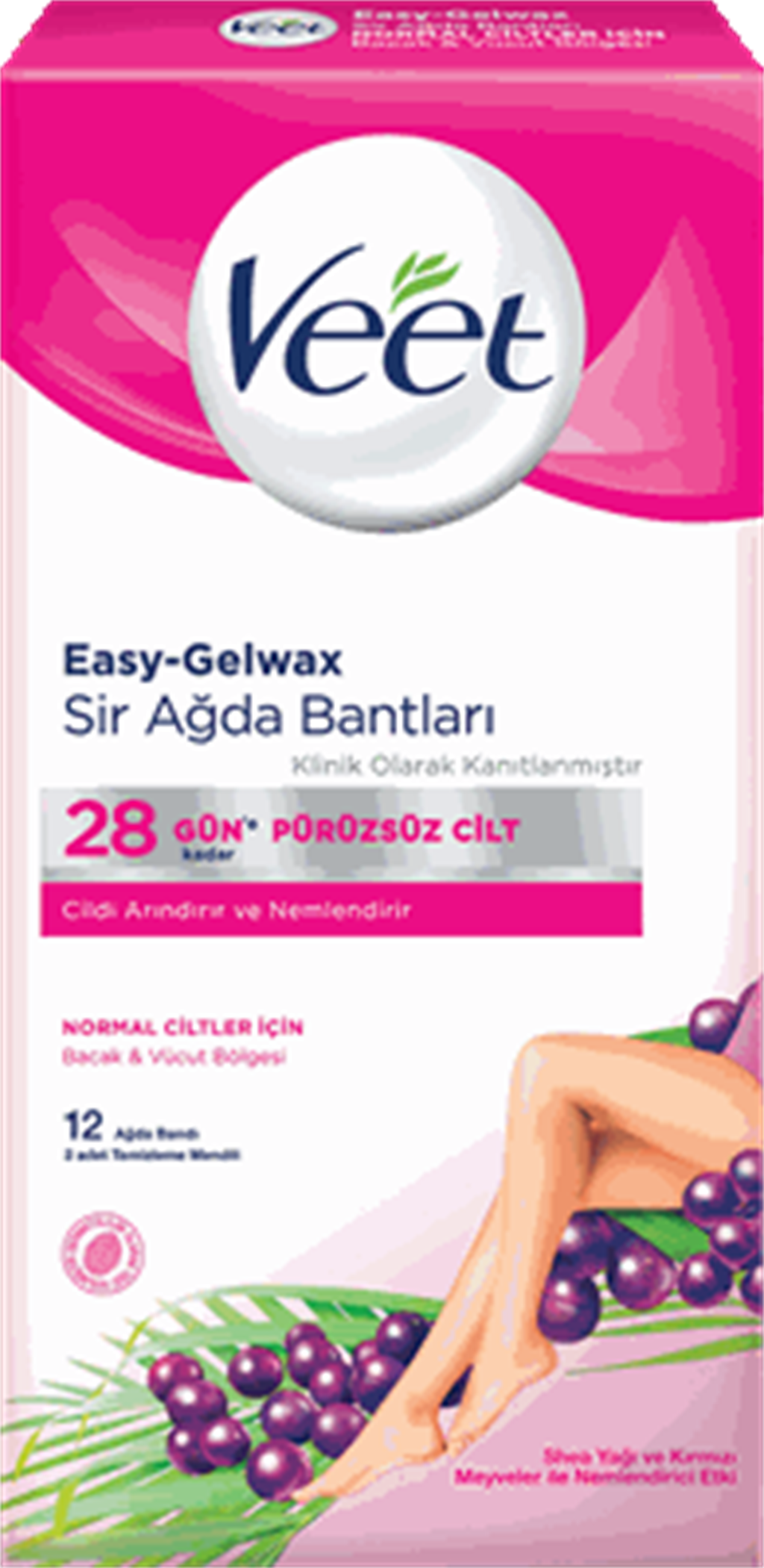 Veet Ağda Bandı 12'li Normal Ciltler İçin