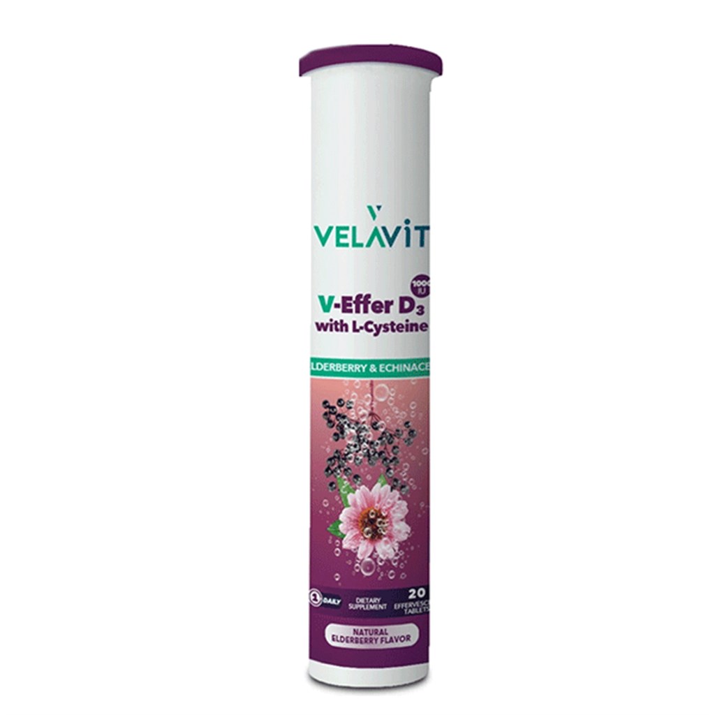 Velavit V-Effer D3 with L-Cysteine 20 Efervesan Tablet