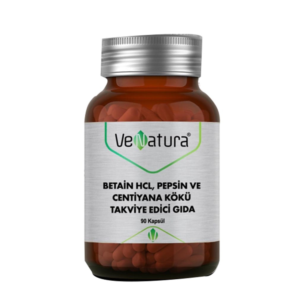 Venatura Betain Pepsin Centiyana Kökü 90 Kapsül