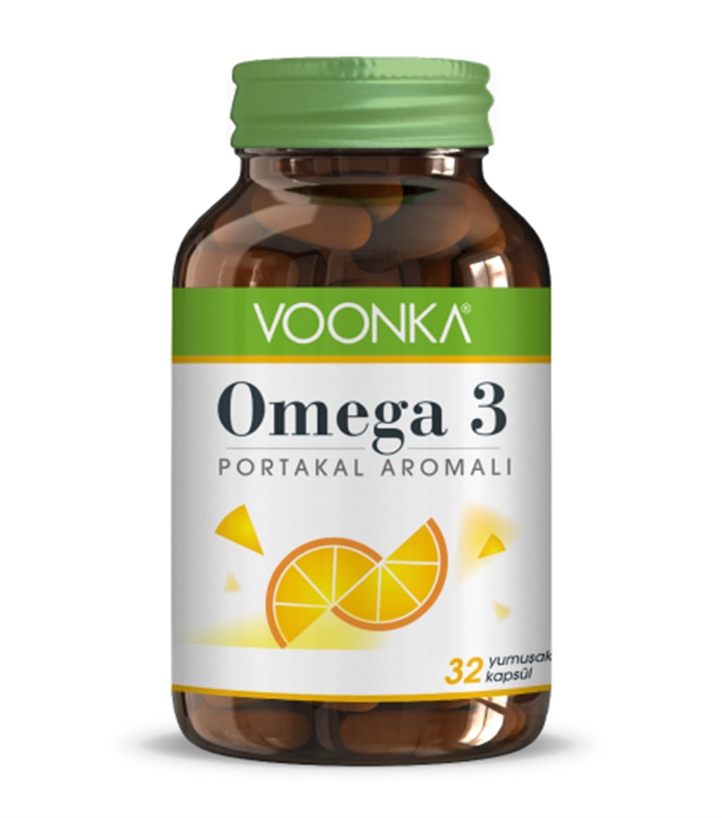 Voonka Omega 3 Portakal Aromalı 32 Kapsül