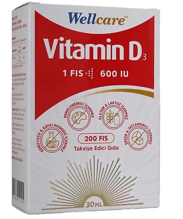 Wellcare Vitamin D3 600 IU 30 ml