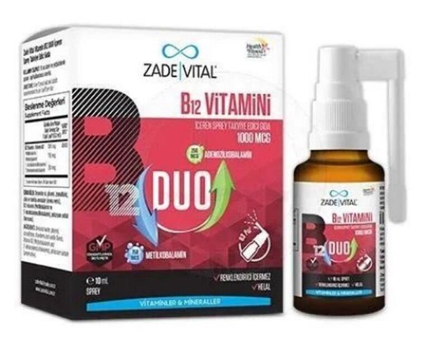 Zade Vital B12 Vitamini Duo 1000 mcg Sprey 10 ml