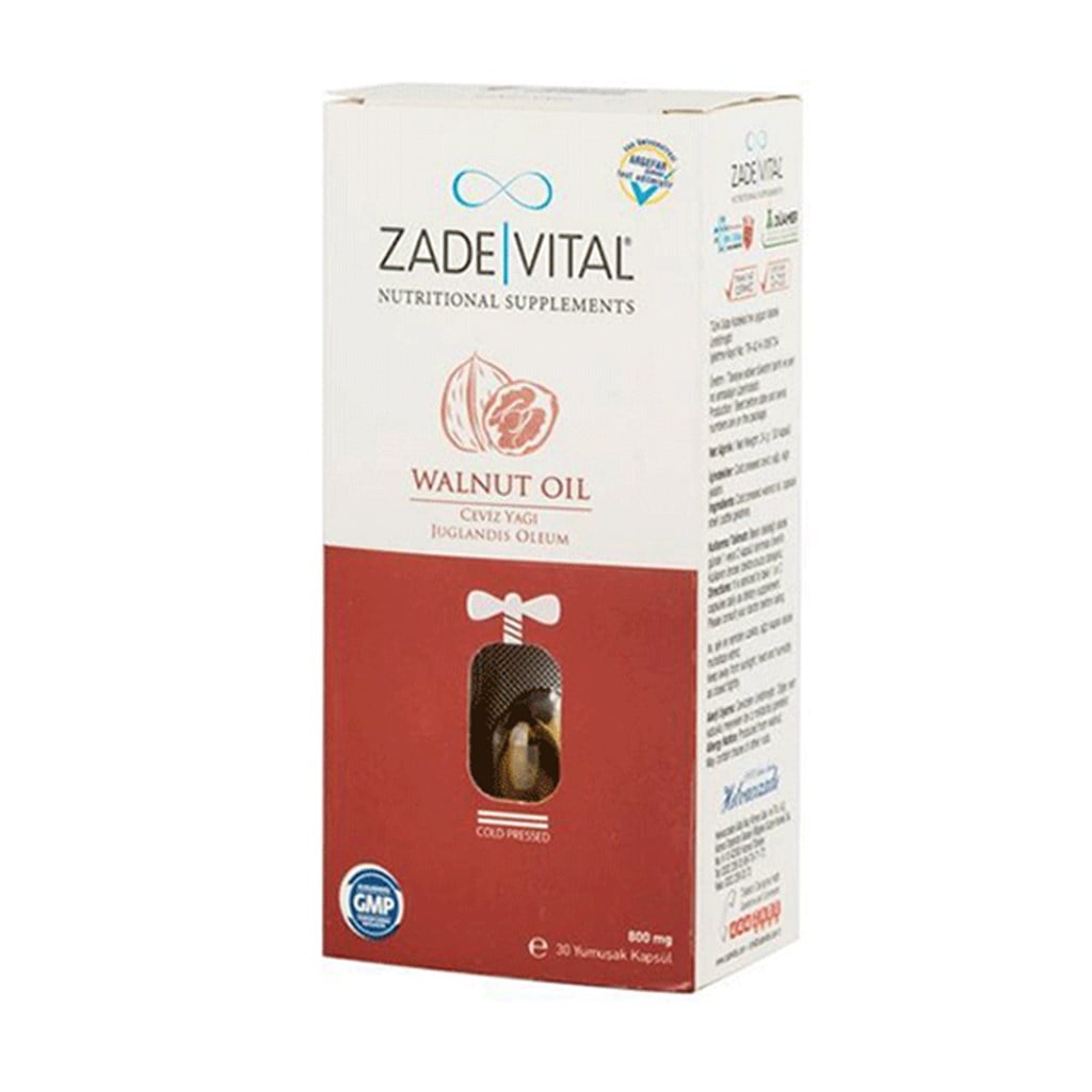 Zade Vital Ceviz Yağı 30 Yumuşak Kapsül