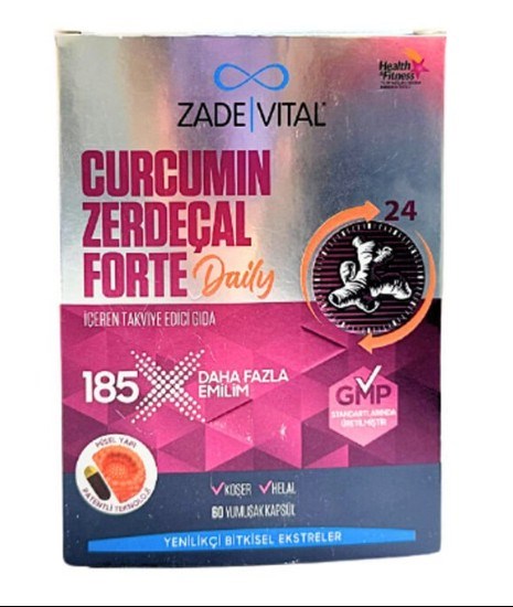 Zade Vital Curcumin Zerdeçal Forte Daily 60 Yumuşak Kapsül