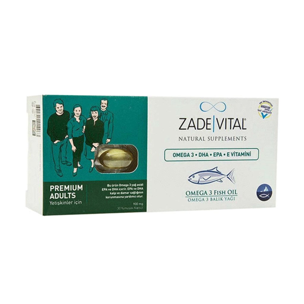 Zade Vital Premium Adults Balık Yağı 30 Kapsül
