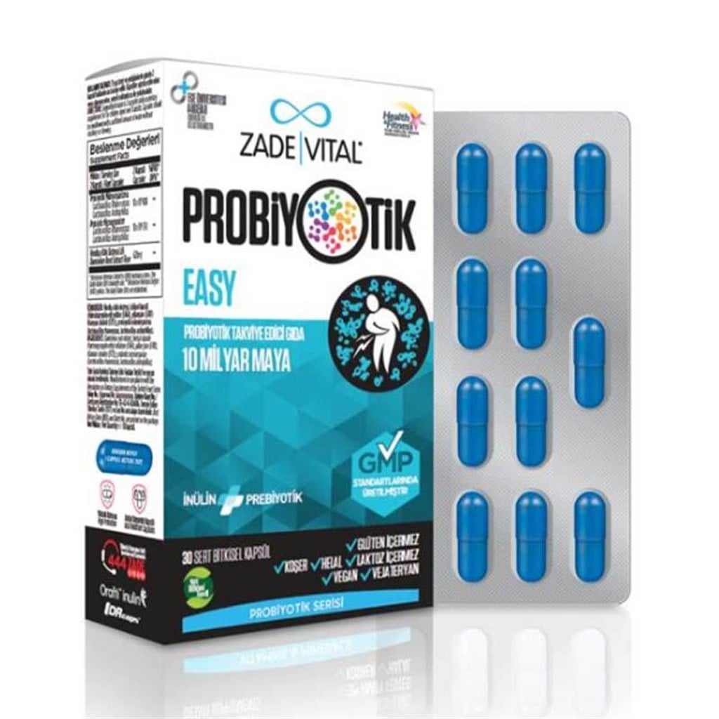 Zade Vital Probiyotik Easy 15 Sert Bitkisel Kapsül