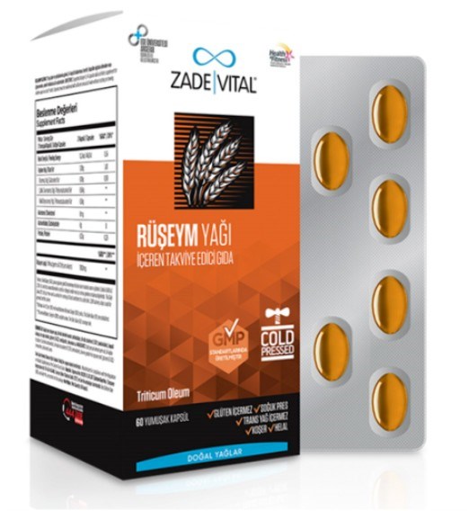 Zade Vital Ruşeym Yağı 500 mg 60 Kapsül