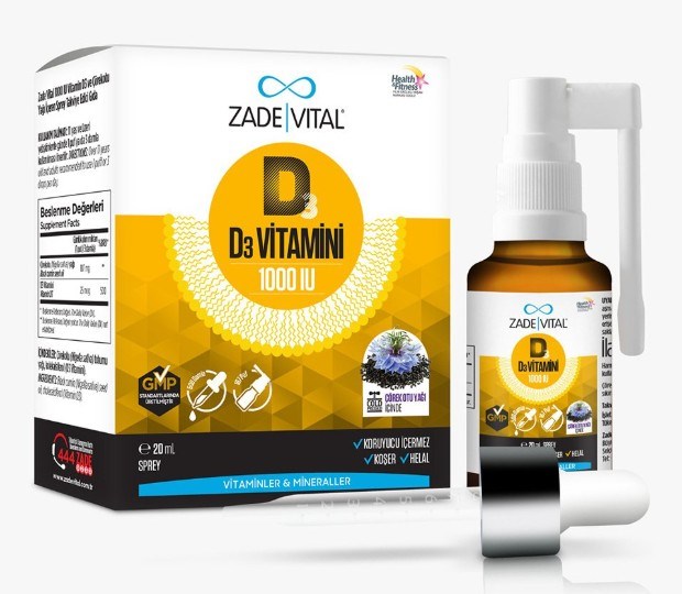 Zade Vital Vitamin D3 1000 IU 20 ml Sprey
