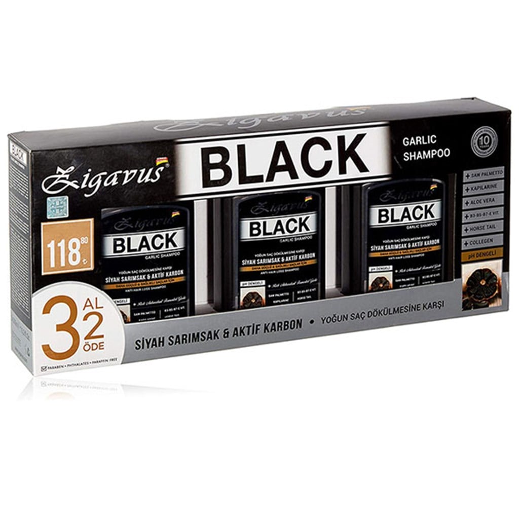 Zigavus Black Siyah Sarımsak Şampuan 3 Al 2 Öde