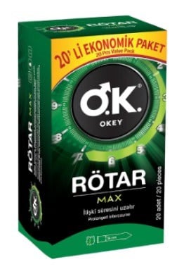 Okey Rötar Max Prezervatif 20 Adet