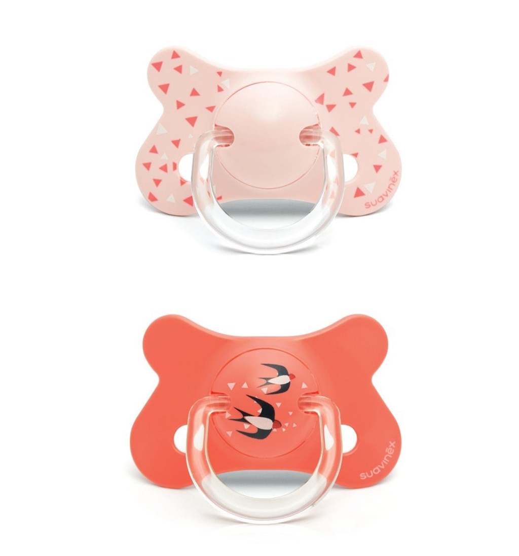 SUAVİNEX ORTODONTİK KAUÇUK EMZİK 18AY+ 2'Lİ - PEMBE - SWALLOWS