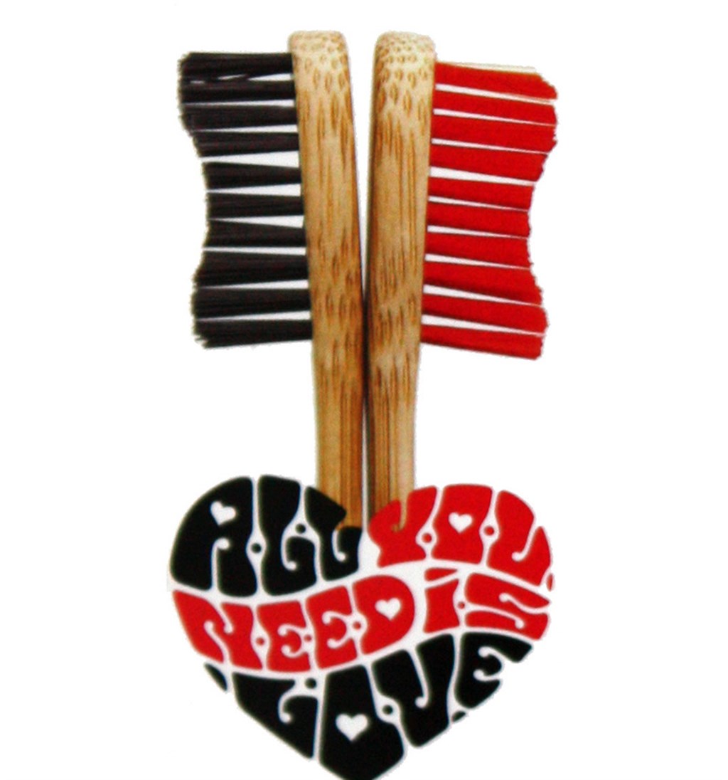 HUMBLE BRUSH ADULT İKİLİ DİŞ FIRÇASI KIRMIZI-SİYAH BAMBU SOFT