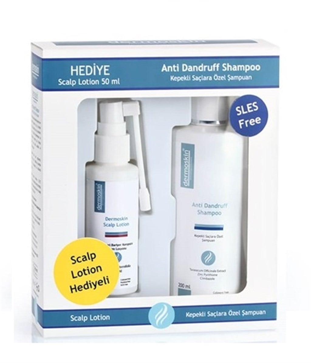 DERMOSKİN ANTİ DANDRUFF SHAMPOO 200ML+SCALP LOTİON 50ML HEDİYE