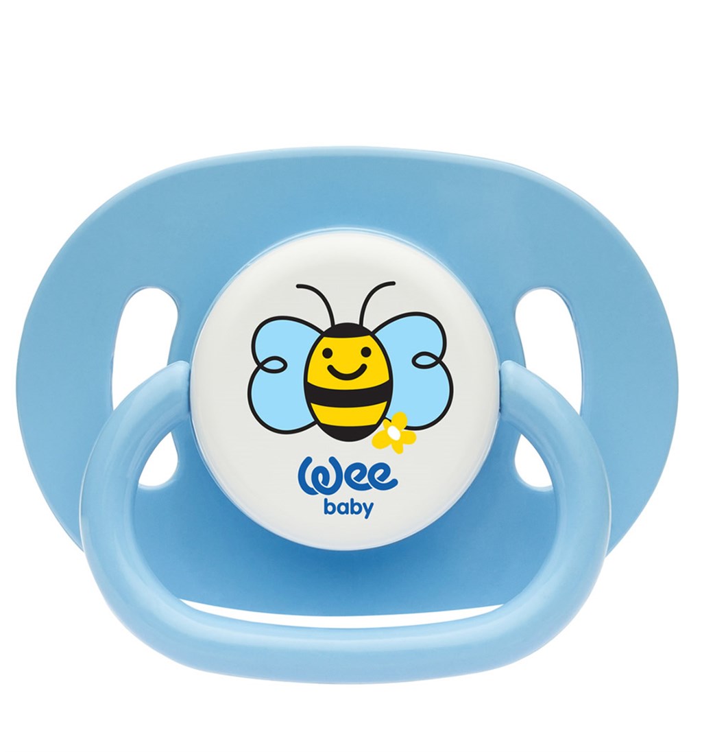 WEE BABY OVAL GÖVDELİ YUVARLAK UÇLU EMZİK 18AY+ NO.3 - MAVİ