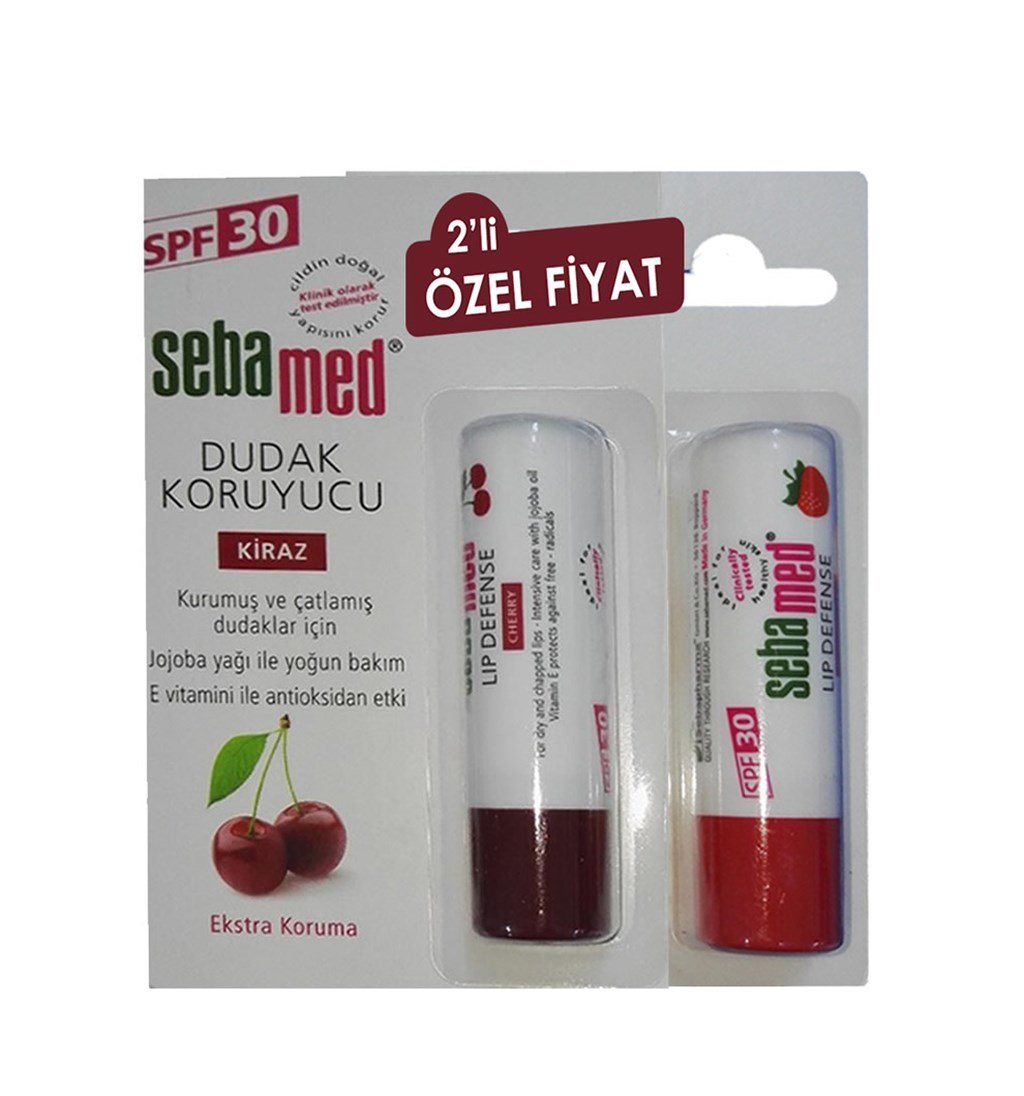 SEBAMED ÇİLEK+KİRAZ DUDAK KORUYUCU SPF30 4.8 - İKİLİ ÖZEL FİYAT