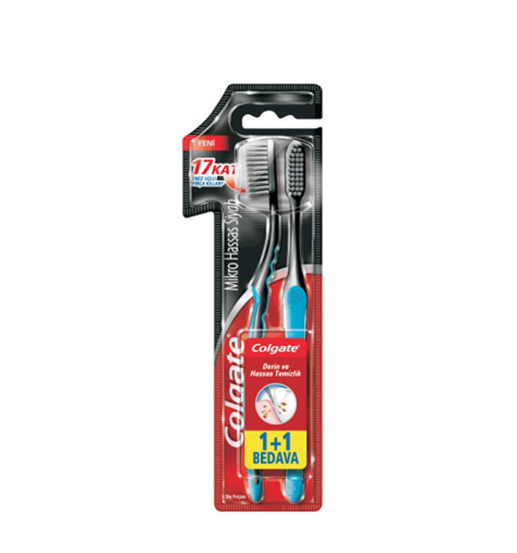 COLGATE DİŞ FIRÇASI MİCRO HASSAS SİYAH 1+1