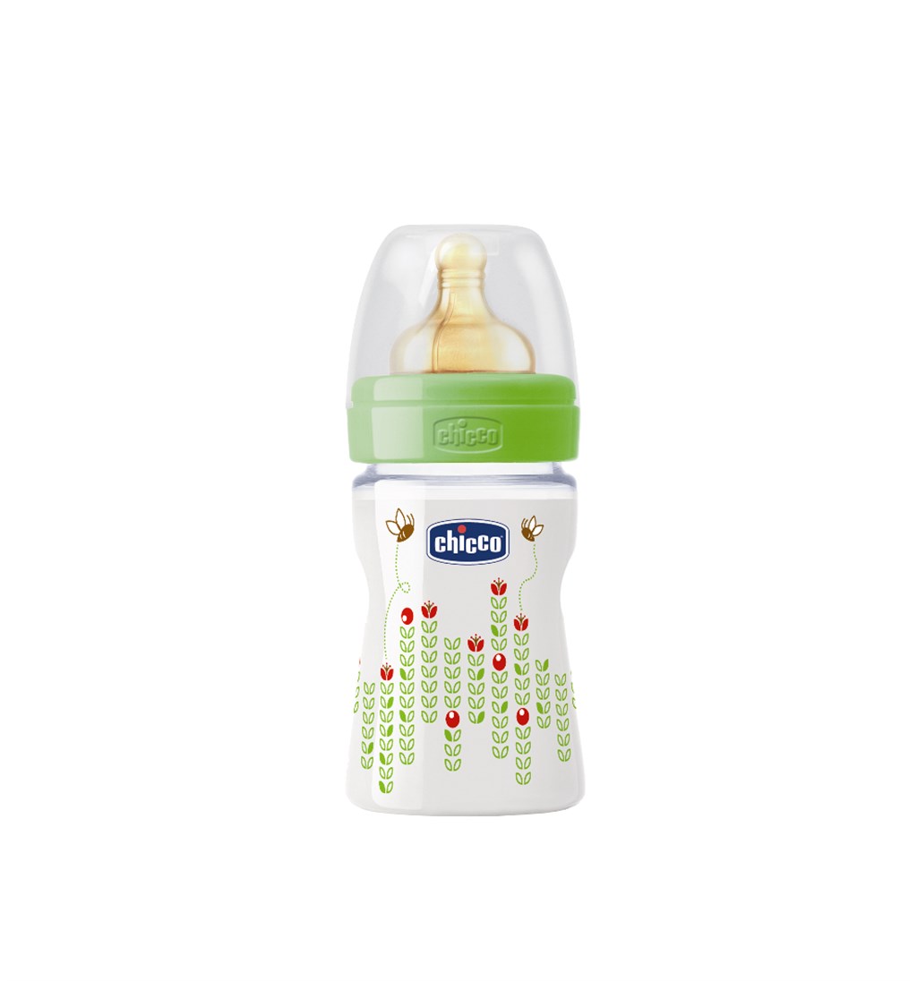CHİCCO BİBERON 150 ML - KAUÇUK EMZİK (YEŞİL)
