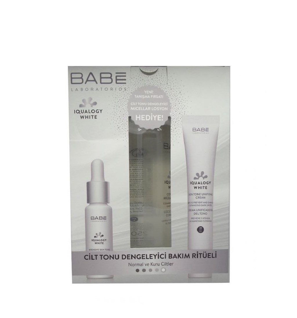 BABE IQUALOGY WHİTE NORMAL VE KURU CİLTLER İÇİN CİLT TONU DENGELEYİCİ TANIŞMA PAKETİ