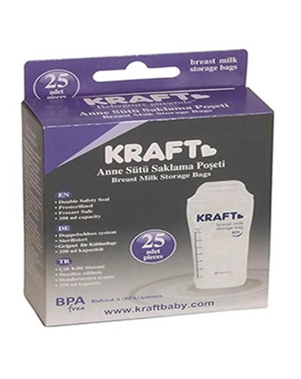 KRAFT ANNE SÜTÜ SAKLAMA POŞETİ 25'Lİ PAKET