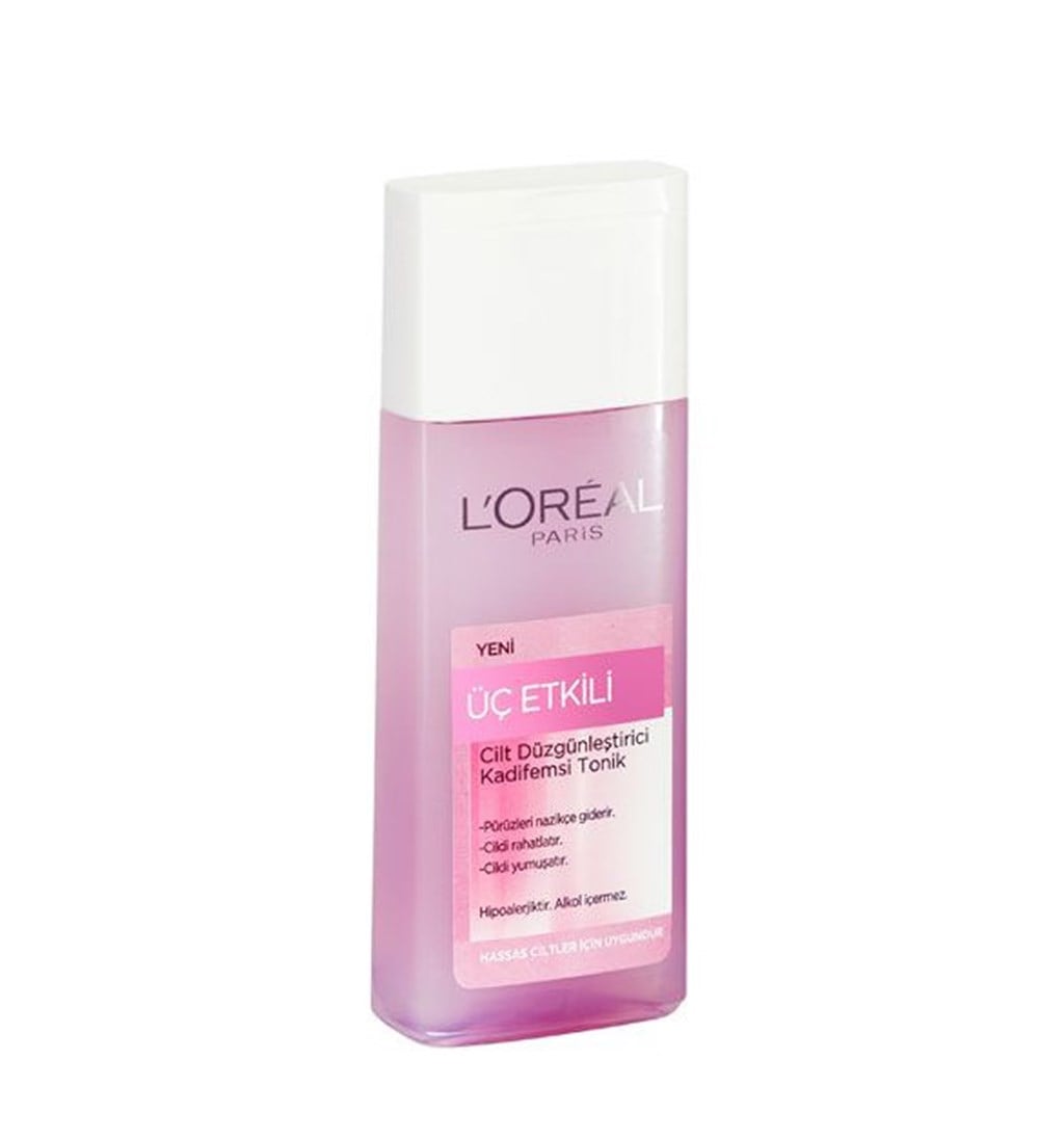 LOREAL ÜÇ ETKİLİ CİLT DÜZGÜNLEŞTİRİCİ KADİFEMSİ TONİK - KURU VE HASSAS CİLTLER 200ML