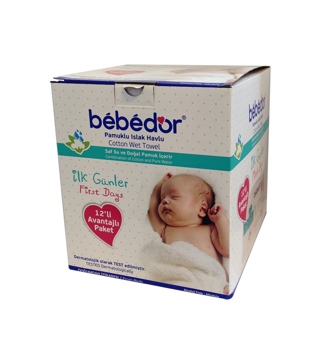 BEBEDOR ISLAK HAVLU 12'Lİ