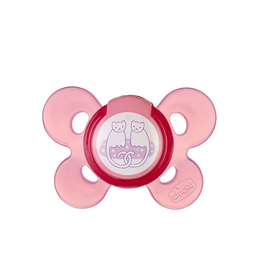 CHİCCO KELEBEK EMZİK 6-12AY - SİLİKON (PEMBE)