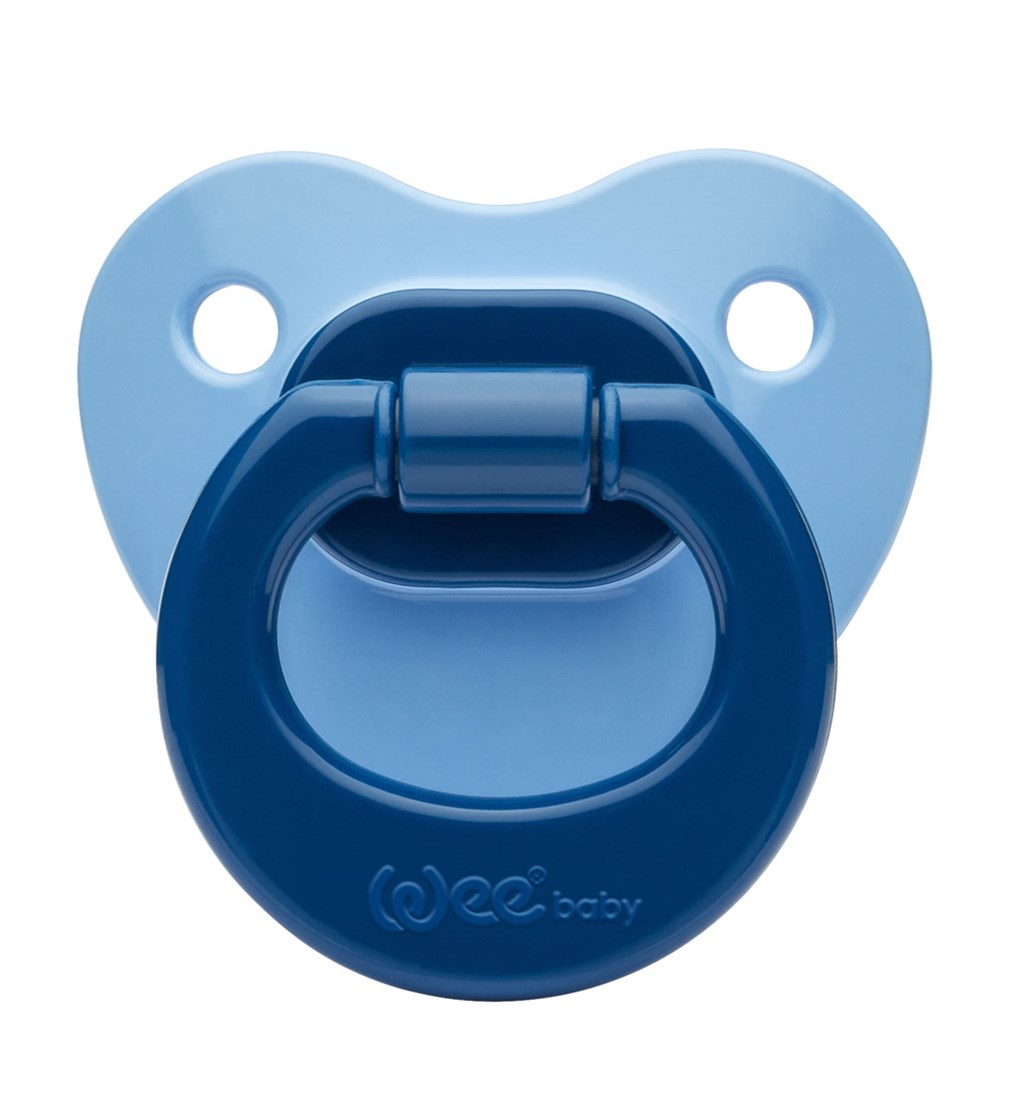 WEE BABY MAT GÖVDELİ DAMAKLI EMZİK 6-18AY NO.2 - MAVİ