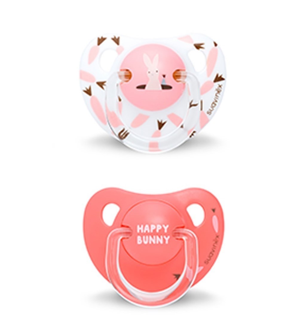 SUAVİNEX ORTODONTİK KAUÇUK EMZİK 2'Lİ 6-18AY - BUNNY - BEYAZ