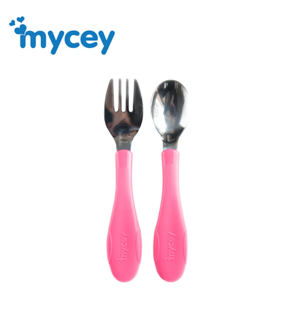 MYCEY PASLANMAZ KAŞIK ÇATAL SETİ - PEMBE