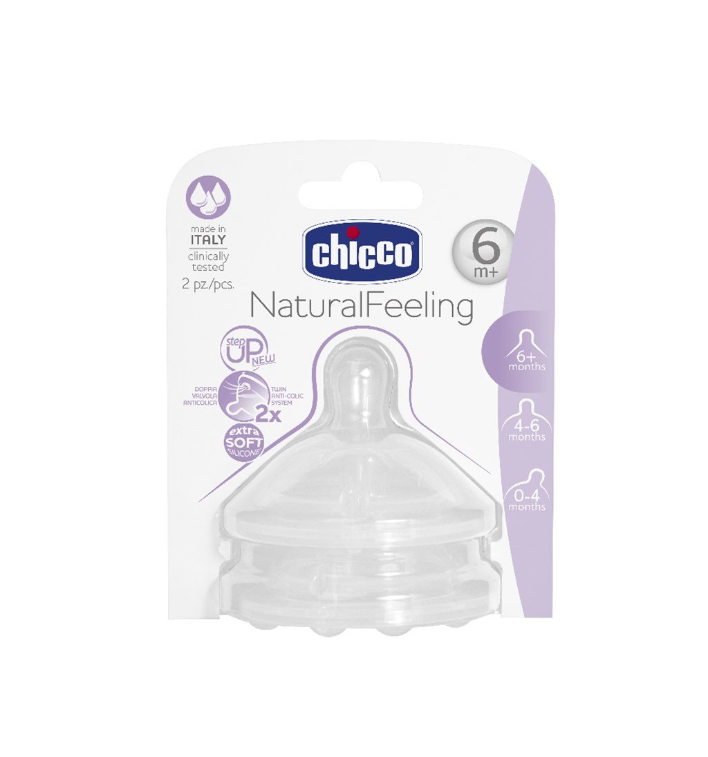 CHİCCO BİBERON EMZİĞİ 6AY+ 2 ADET HIZLI AKIŞ - SİLİKON