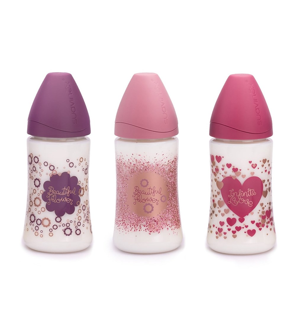 SUAVİNEX HAUTE COUTURE PP BİBERON GENİŞ AĞIZ 270ML - PEMBE