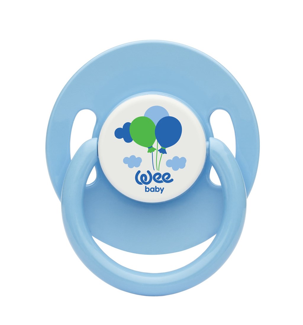 WEE BABY YUVARLAK GÖVDELİ YUVARLAK UÇLU EMZİK 6-18AY NO.2 - MAVİ