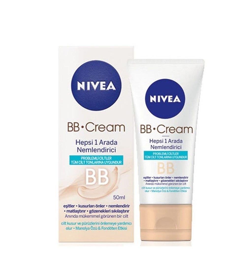 NİVEA BB CREAM HEPSİ 1 ARADA NEMLENDİRİCİ 50ML - PROBLEMLİ CİLTLER İÇİN