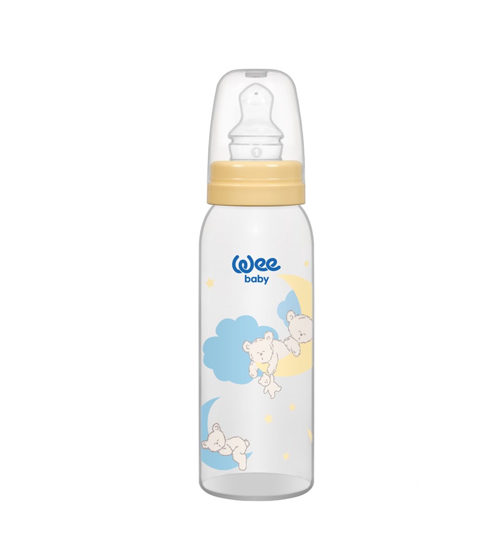 WEE BABY DAMAKLI PP BİBERON 0-6AY 250ML - KREM