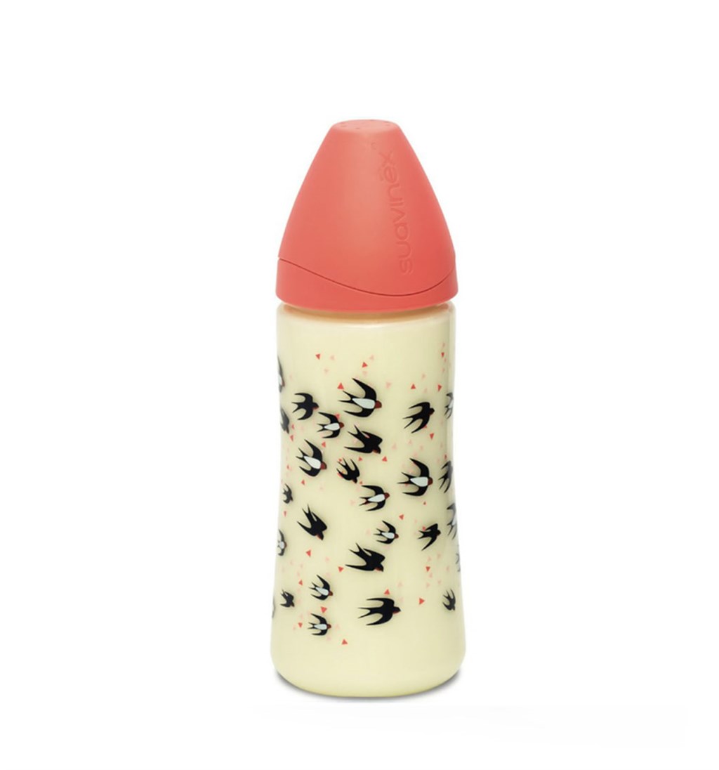 SUAVİNEX PP GENİŞ AĞIZ BİBERON 360ML - 3 POZİSYONLU SİLİKON - SWALLOWS - CORAS