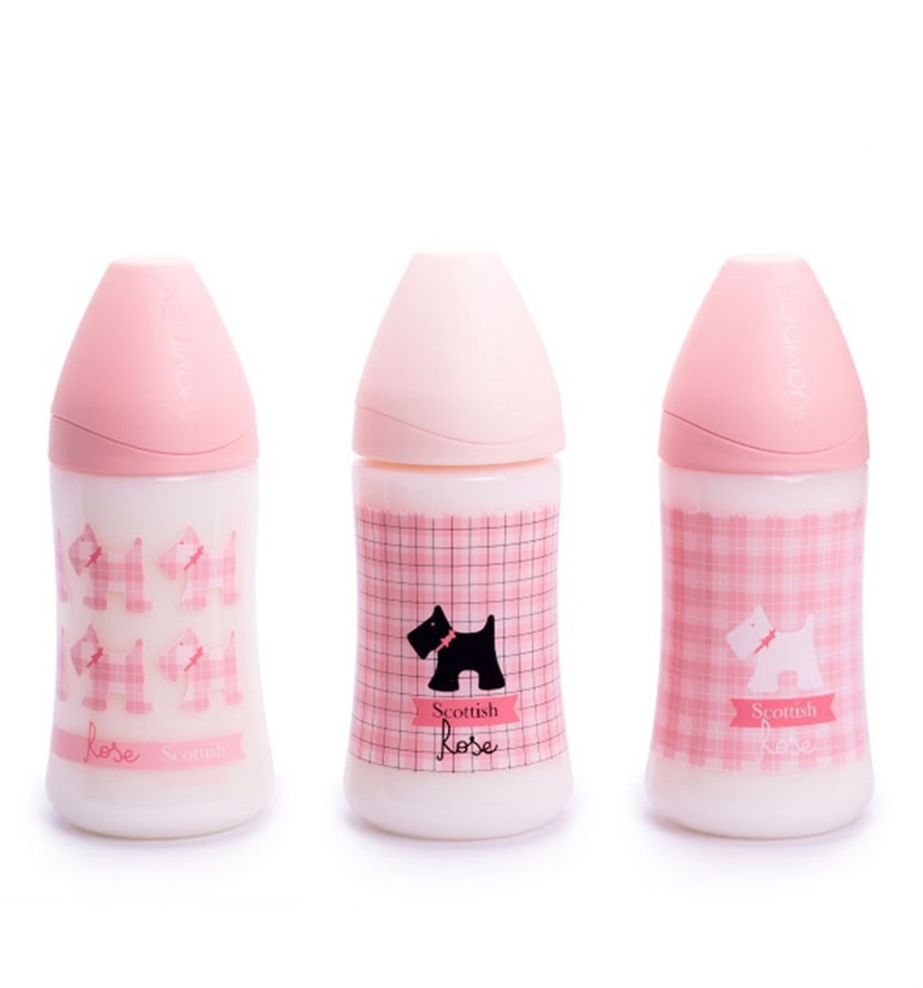 SUAVİNEX ORTODONTİK GENİŞ AĞIZ SİLİKON BİBERON 270ML 0-6AY - PEMBE