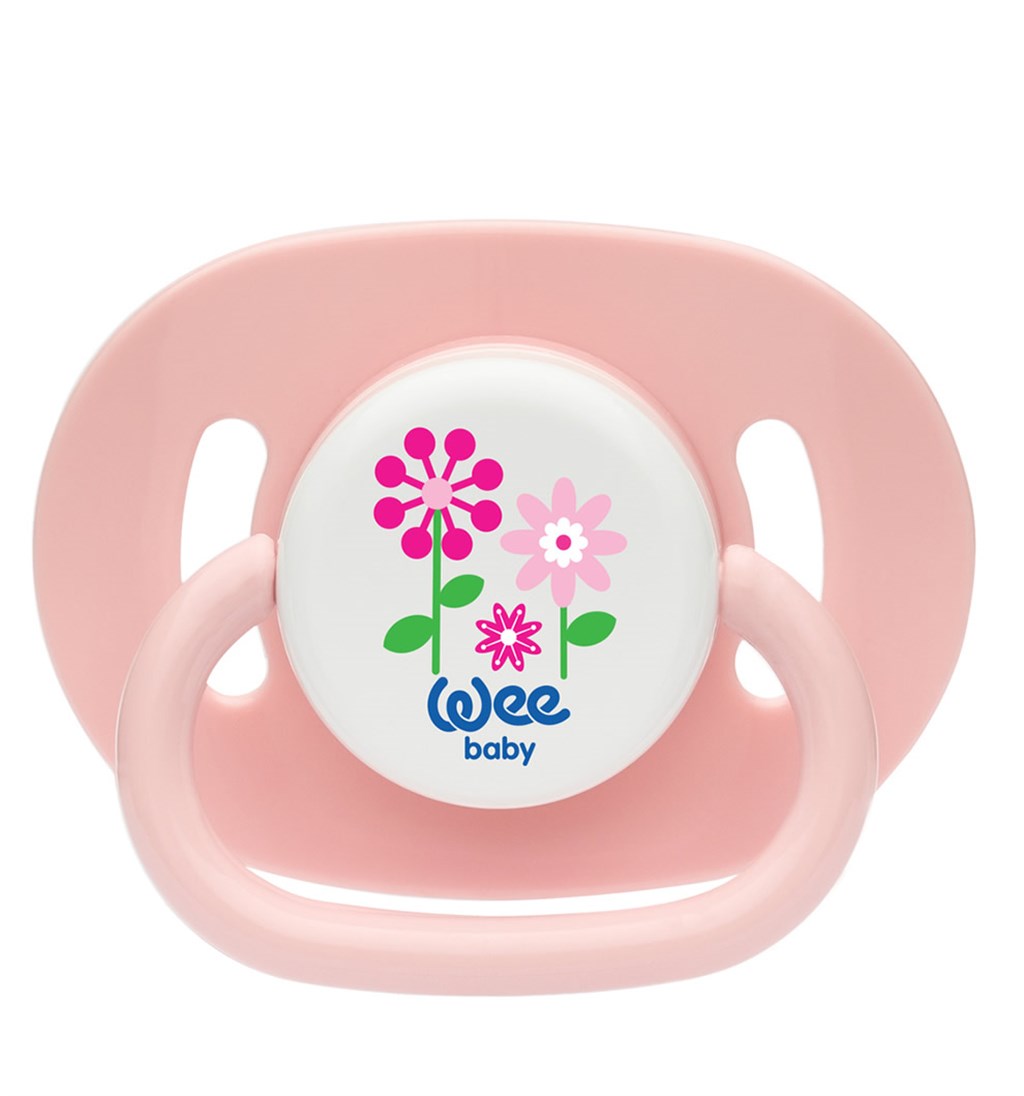 WEE BABY OVAL GÖVDELİ YUVARLAK UÇLU EMZİK 18AY+ NO.3 - PEMBE