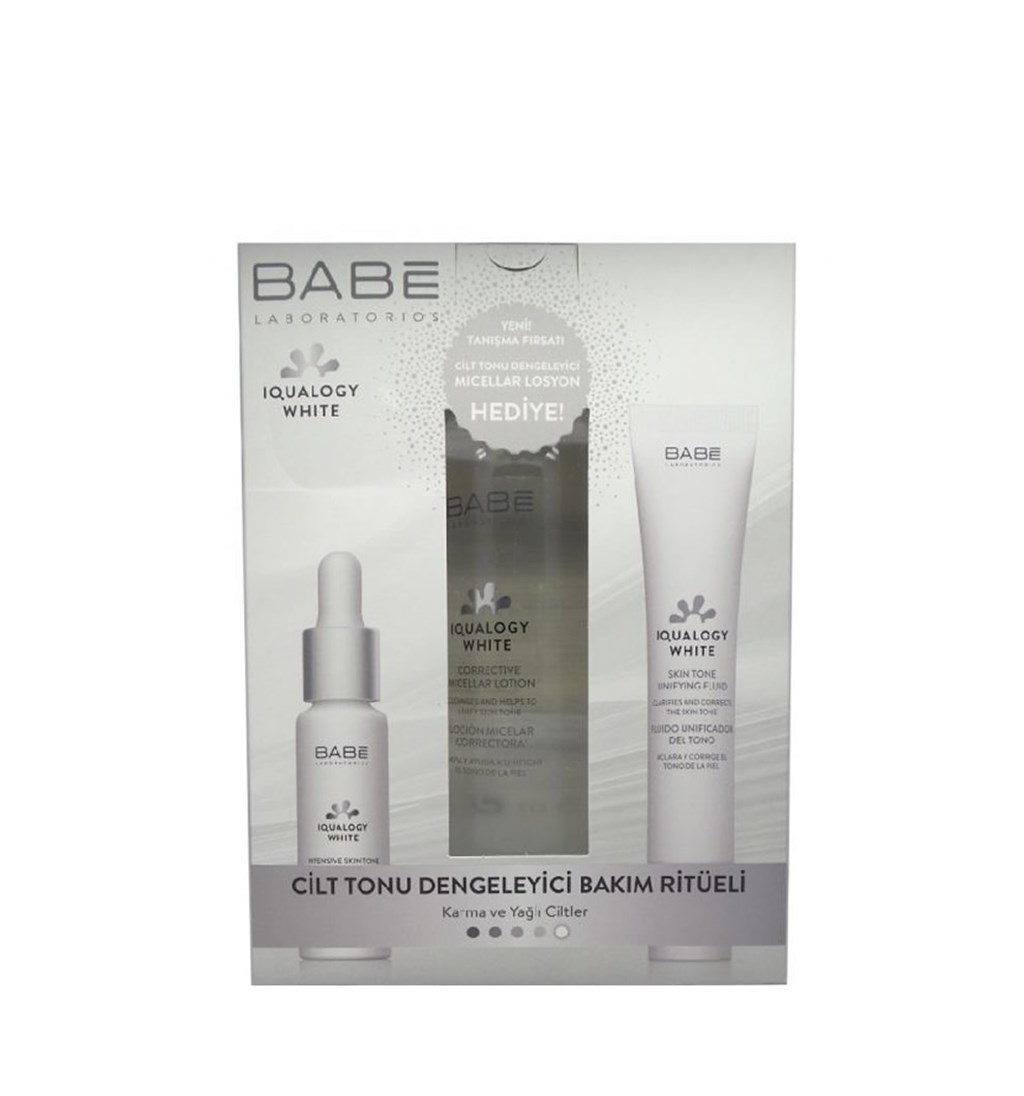 BABE IQUALOGY WHİTE KARMA VE YAĞLI CİLTLET İÇİN CİLT TONU DENGELEYİCİ TANIŞMA PAKETİ