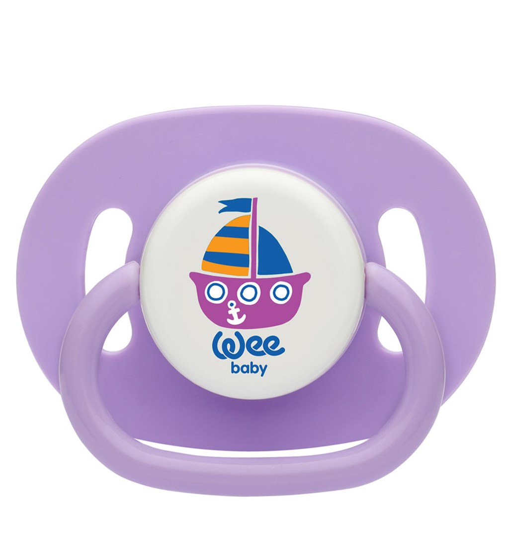 WEE BABY OVAL GÖVDELİ YUVARLAK UÇLU EMZİK 18AY+ NO.3 - MOR