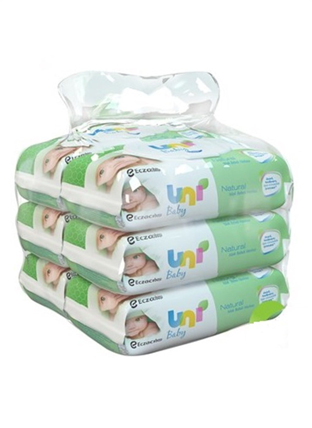 UNİ BABY NATURAL ISLAK HAVLU 6'LI