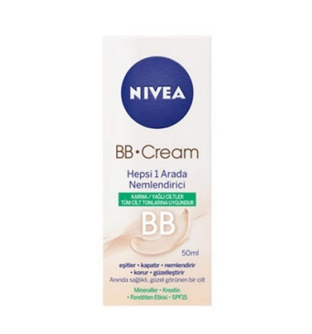 NİVEA BB KREM KARMA YAĞLI CİLTLER NEMLENDİRİCİ 50ML