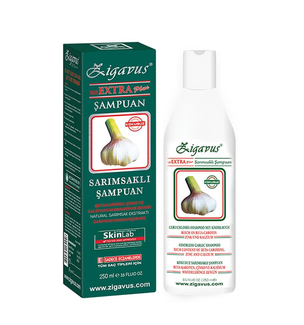 ZİGAVUS KOKUSUZ EXTRA PLUS SARIMSAKLI ŞAMPUAN 250 ML